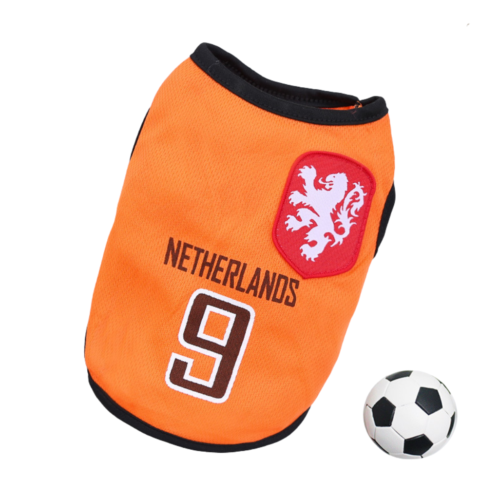 Sports Vest Dog T-Shirt with Number Print Design