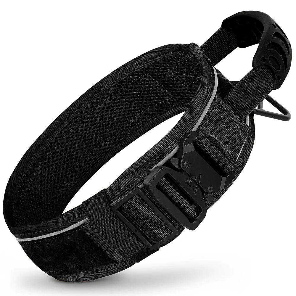 Tactical Dog Collar and Lead Set with Quick-Release Buckle