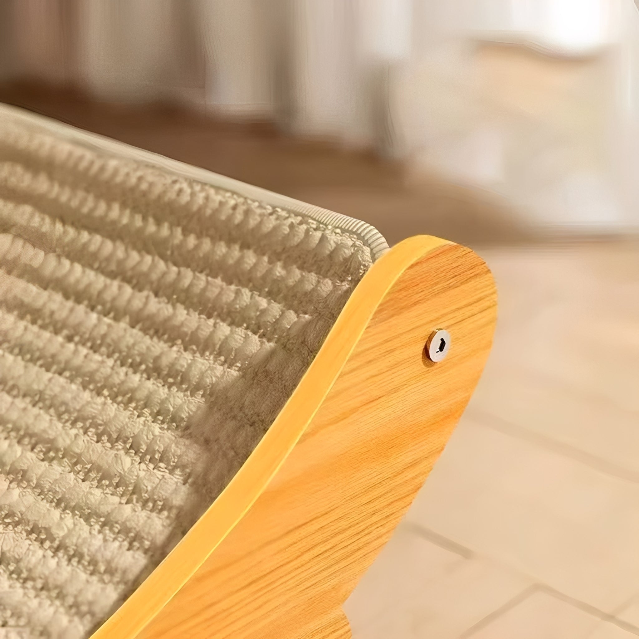 Wooden Cat Scratcher with Curved Resting Board