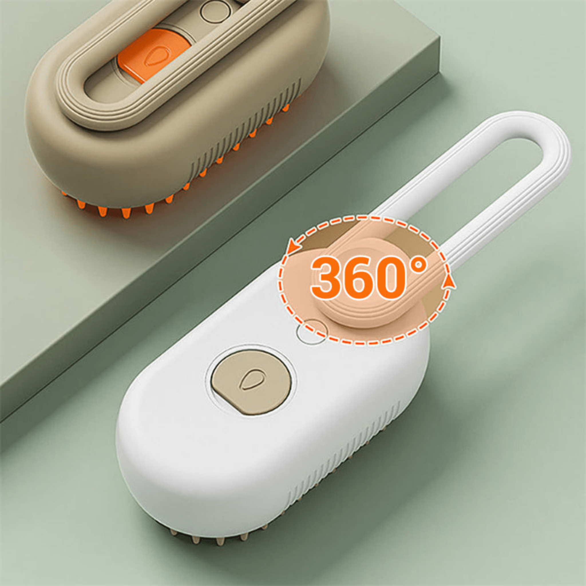 Pet Steam Grooming Brush with One-Press Hair Release