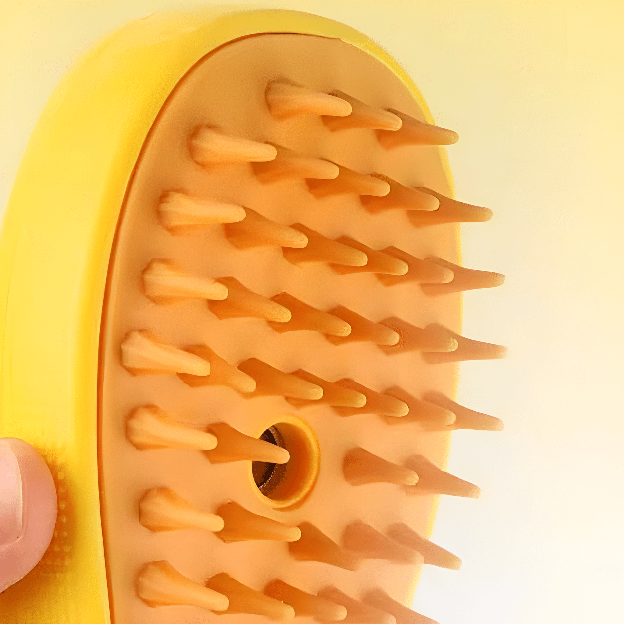 Pet Steam Grooming Brush with Soft Silicone Bristles