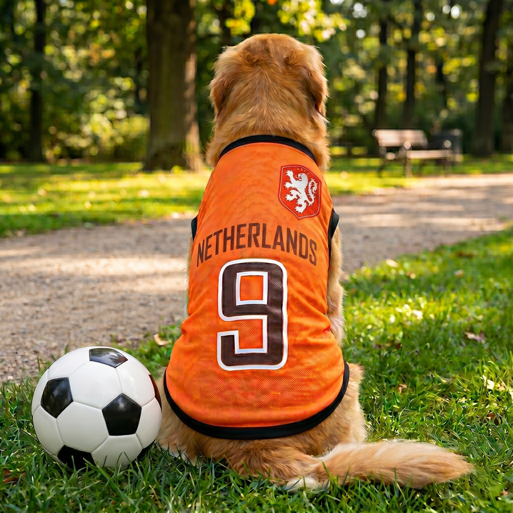 Sports Vest Dog T-Shirt with Number Print Design