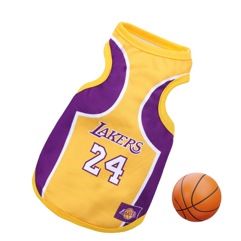 Sports Vest Dog T-Shirt with Number Print Design