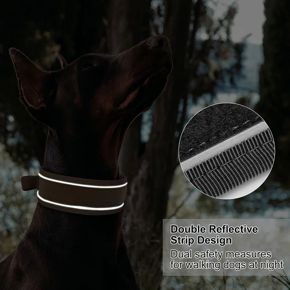 Tactical Dog Collar and Lead Set with Quick-Release Buckle