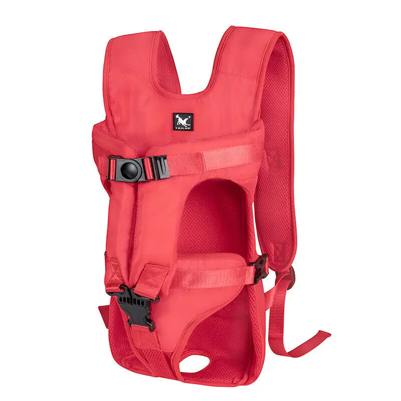 Front-Facing Dog Carrier Backpack with Adjustable Straps
