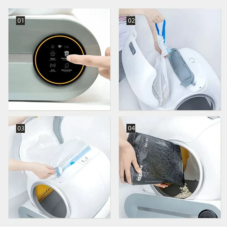 Self-Cleaning Automatic Cat Litter Box with App Control