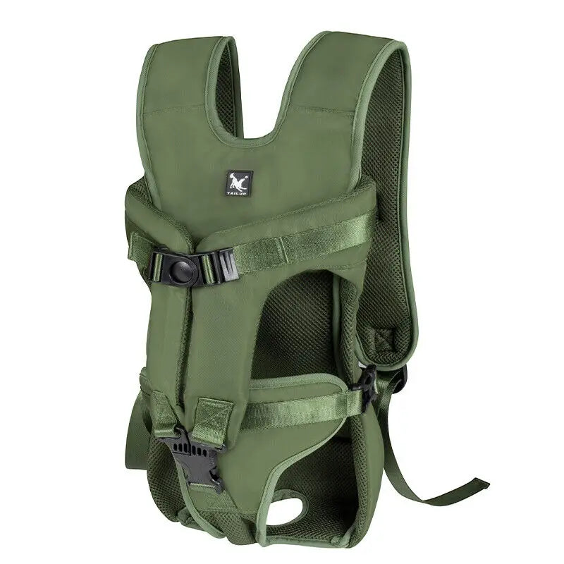 Front-Facing Dog Carrier Backpack with Adjustable Straps