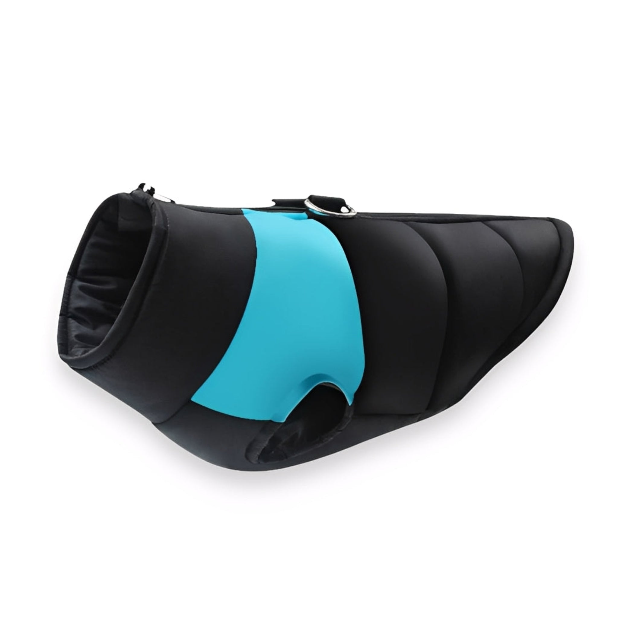Padded Dog Coat with Zip Fastening and Built-In Lead Attachment