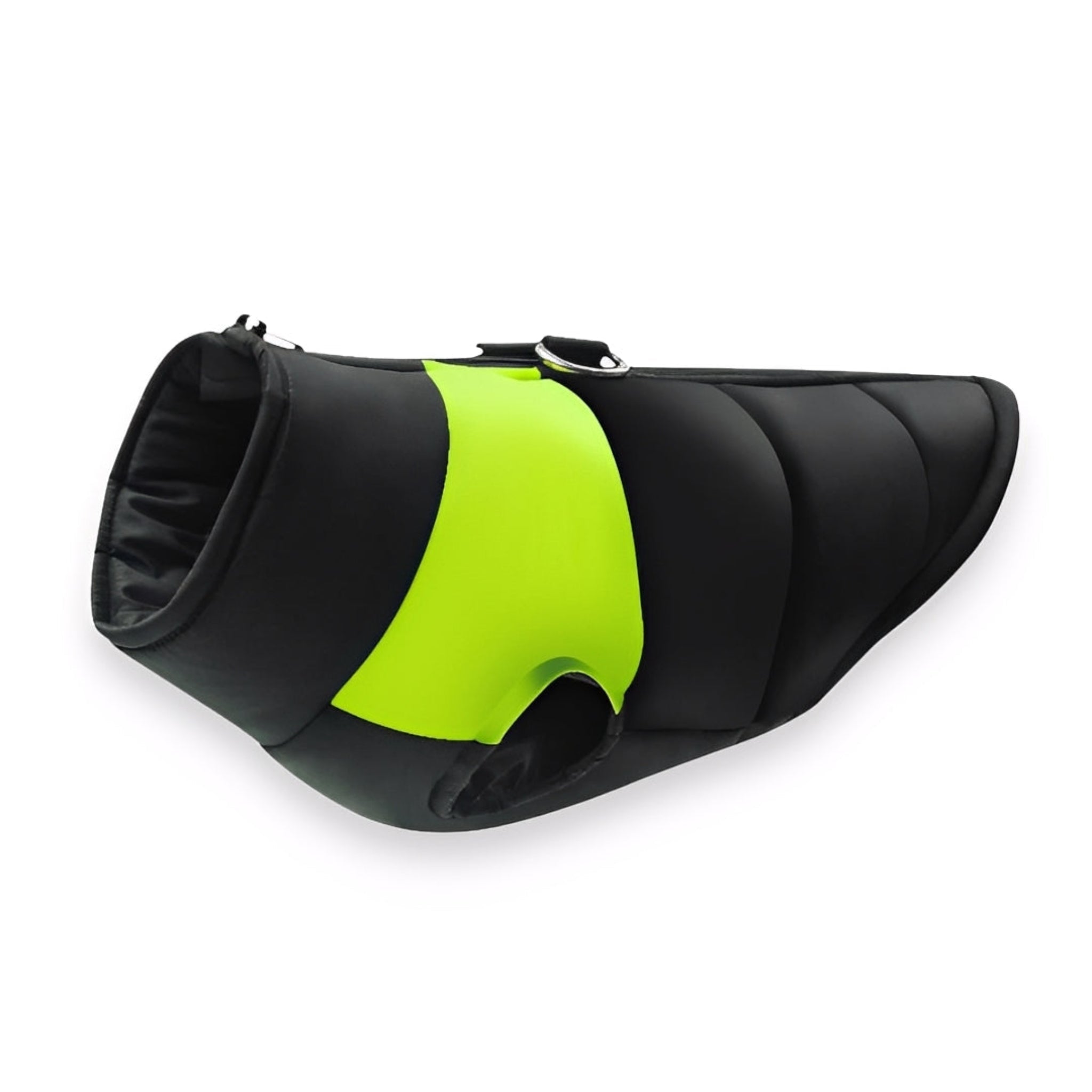 Padded Dog Coat with Zip Fastening and Built-In Lead Attachment