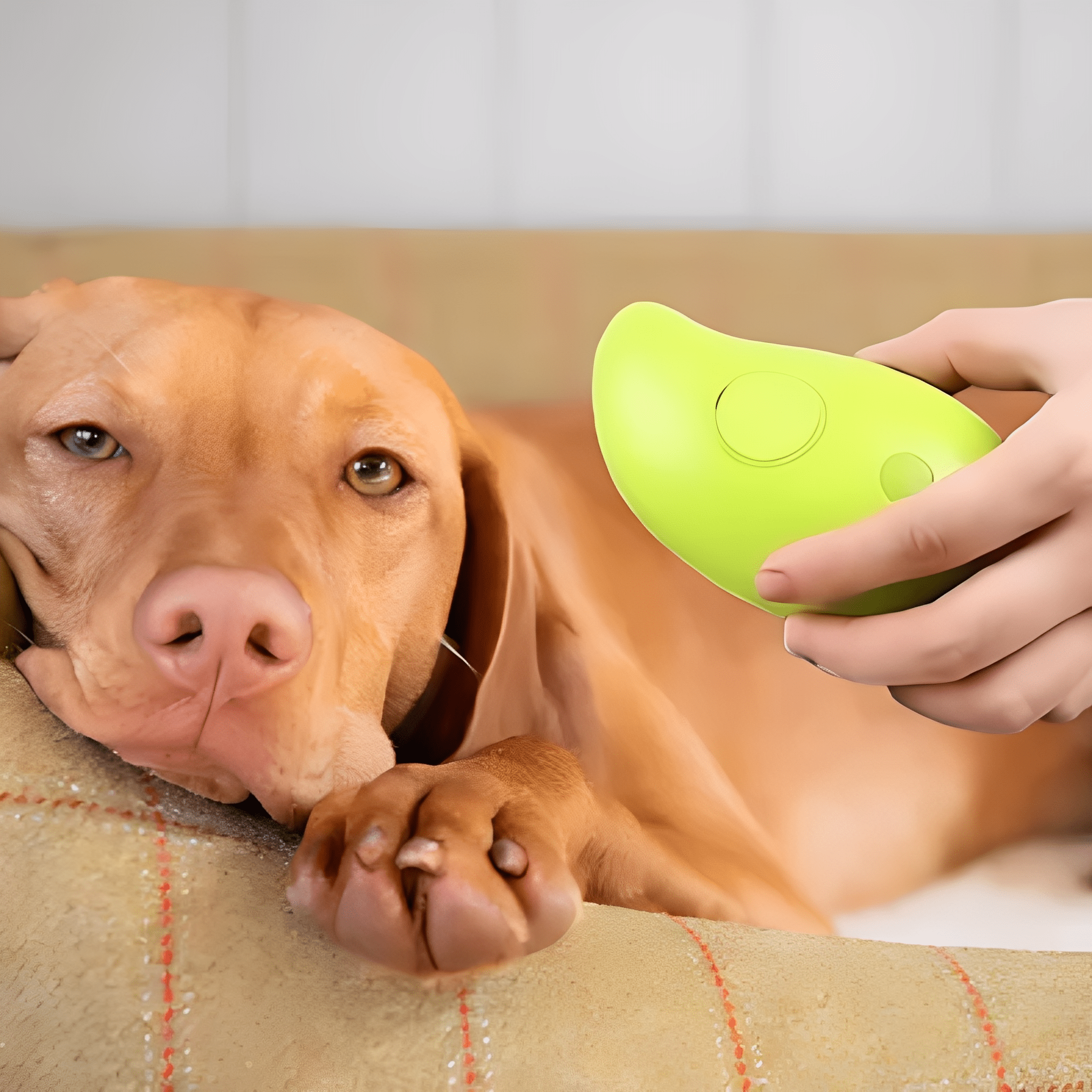 Pet Steam Grooming Brush with Soft Silicone Bristles