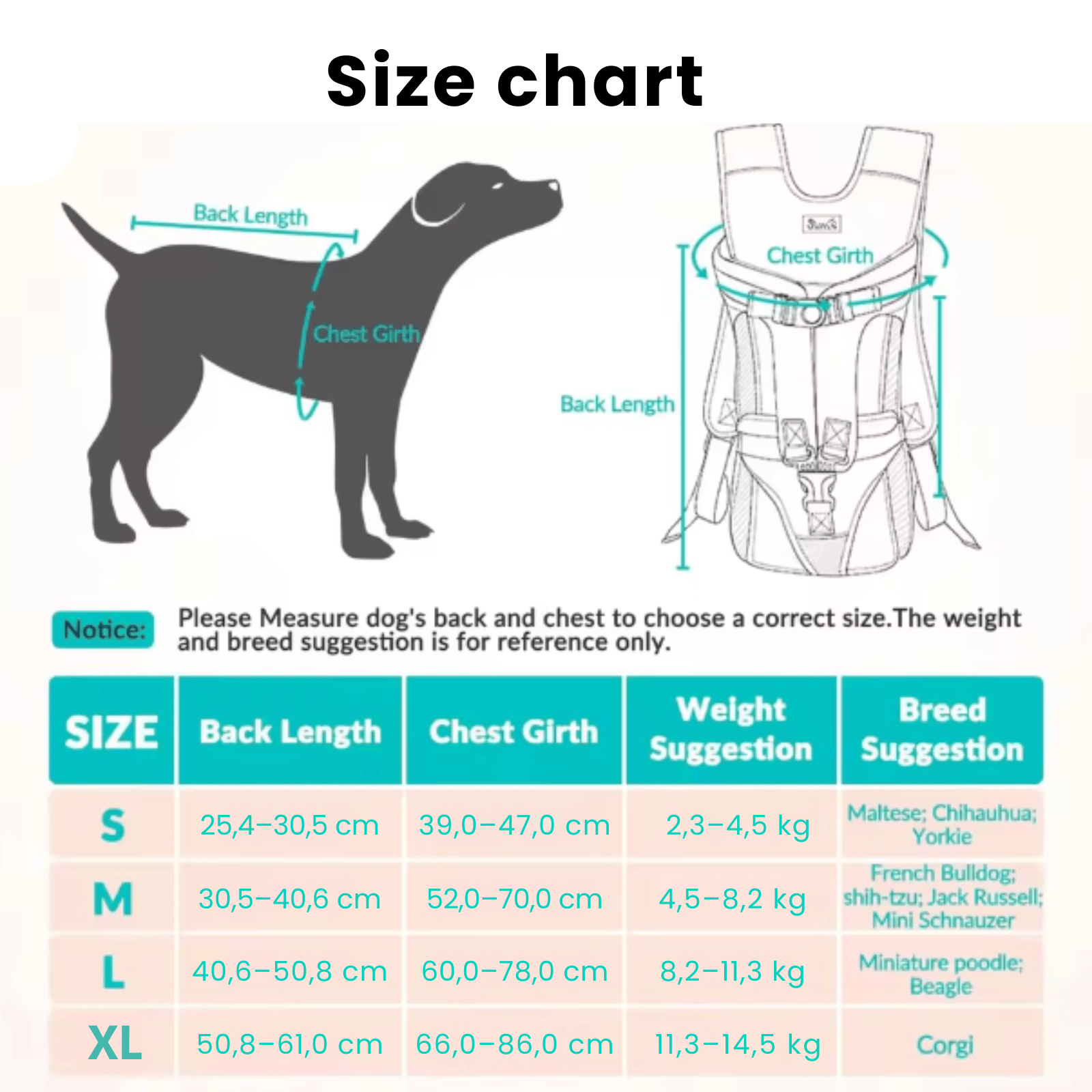 Front-Facing Dog Carrier Backpack with Adjustable Straps